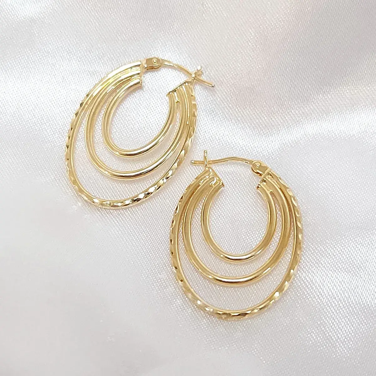 Triple Oval Hoop Earrings