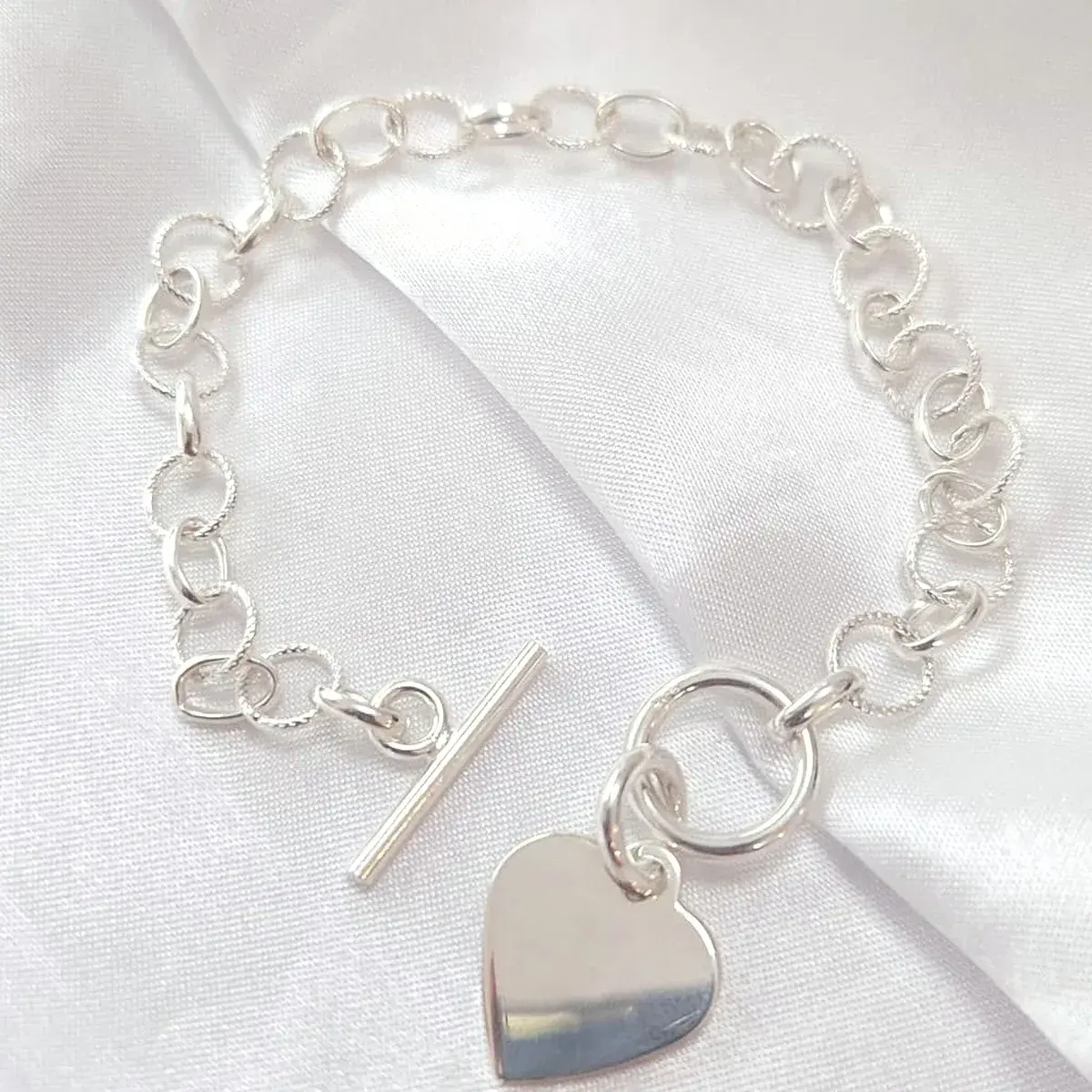 Heart Tag Toggle Bracelet