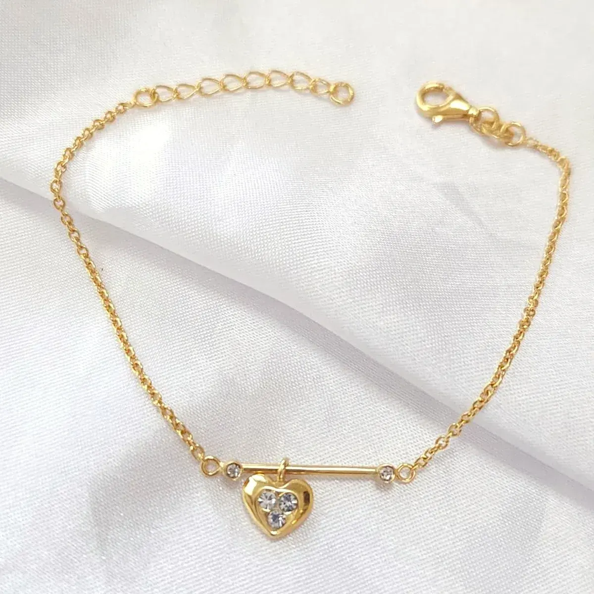 Gold-Tone Heart Bar Bracelet