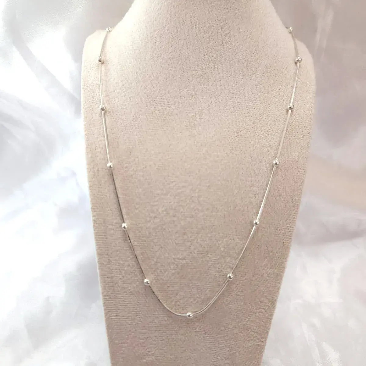 Bead Station Snake Chain Necklace