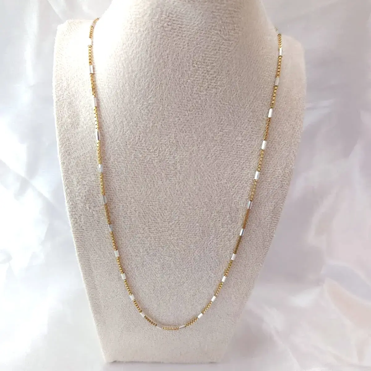 Gold-Tone Bar Station Chain Necklace