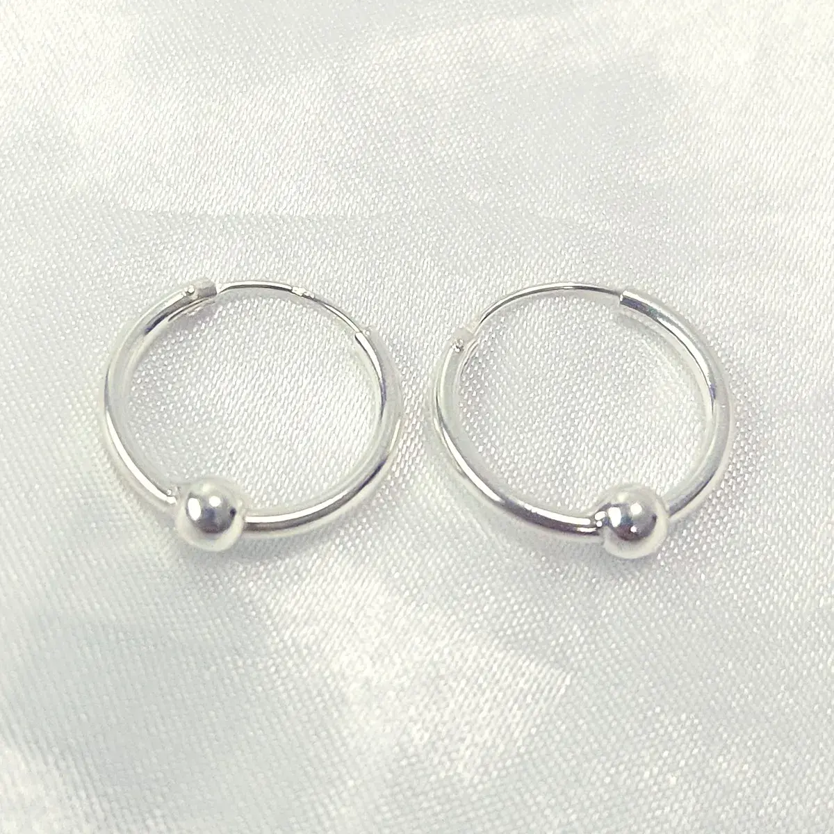 Ball Sleeper Hoop Earrings