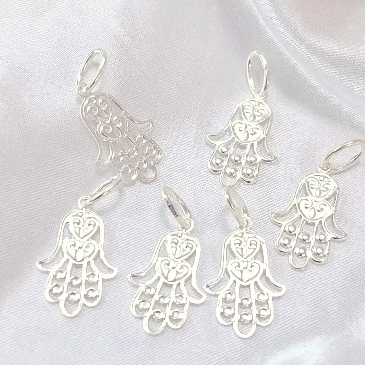 Filigree Hamsa Drop Earrings