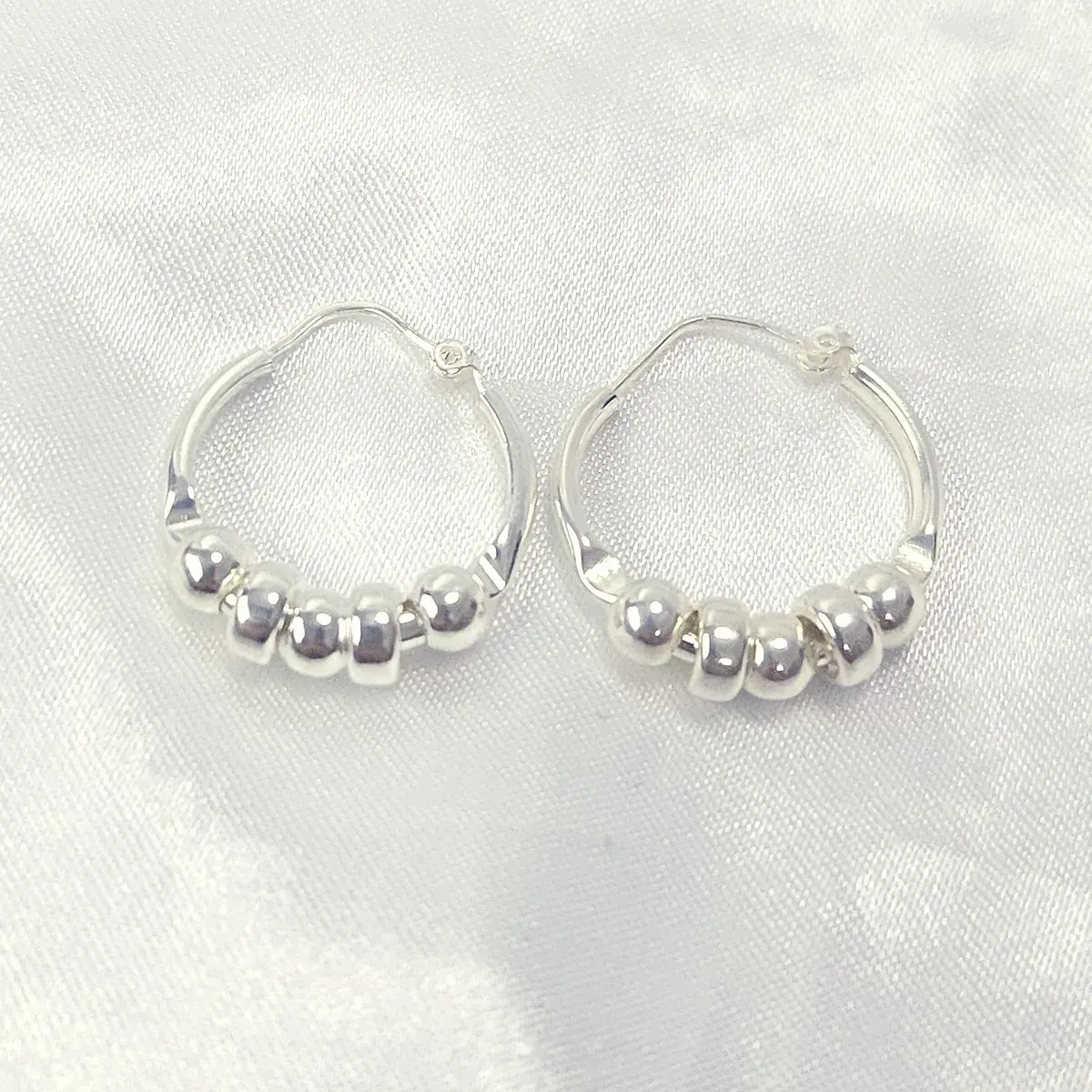 Bead Hoop Earrings
