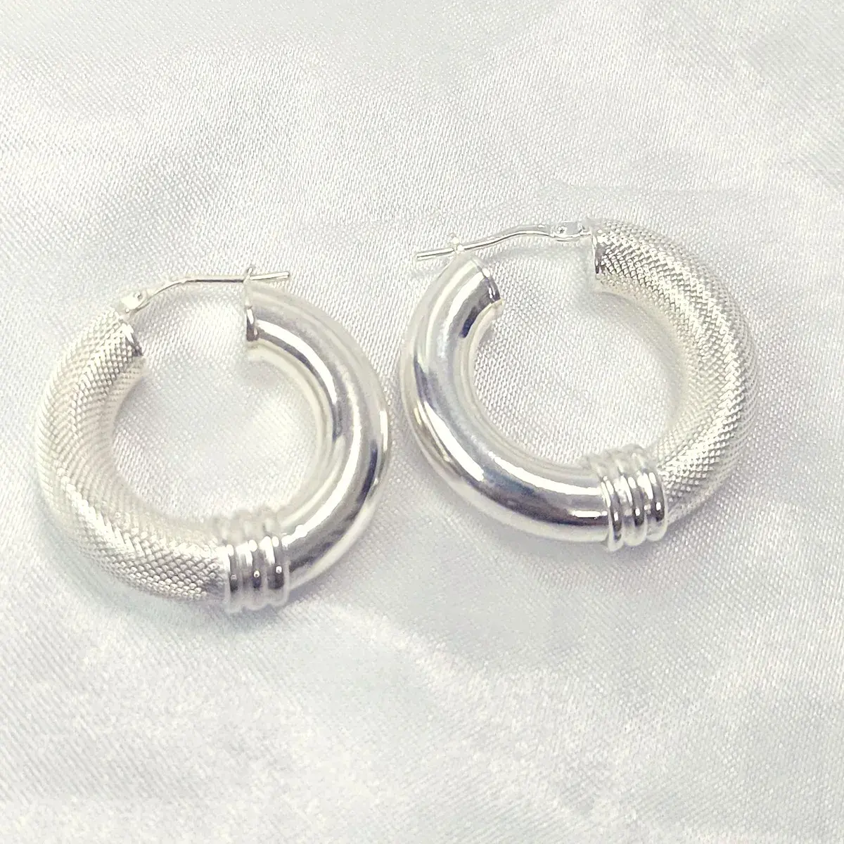 Chunky Tube Hoop Earrings
