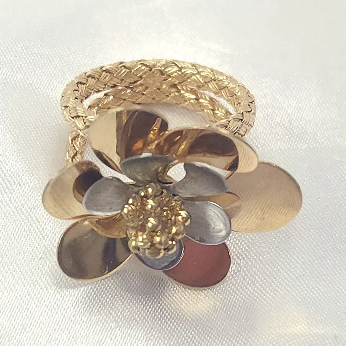 Gold-Tone Flower Ring
